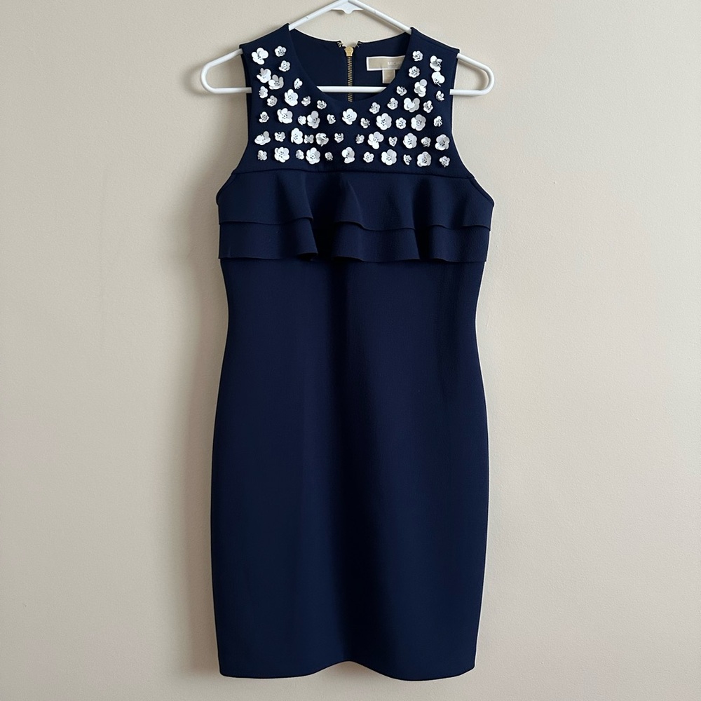 Michael Kors Floral Appliqué Dress